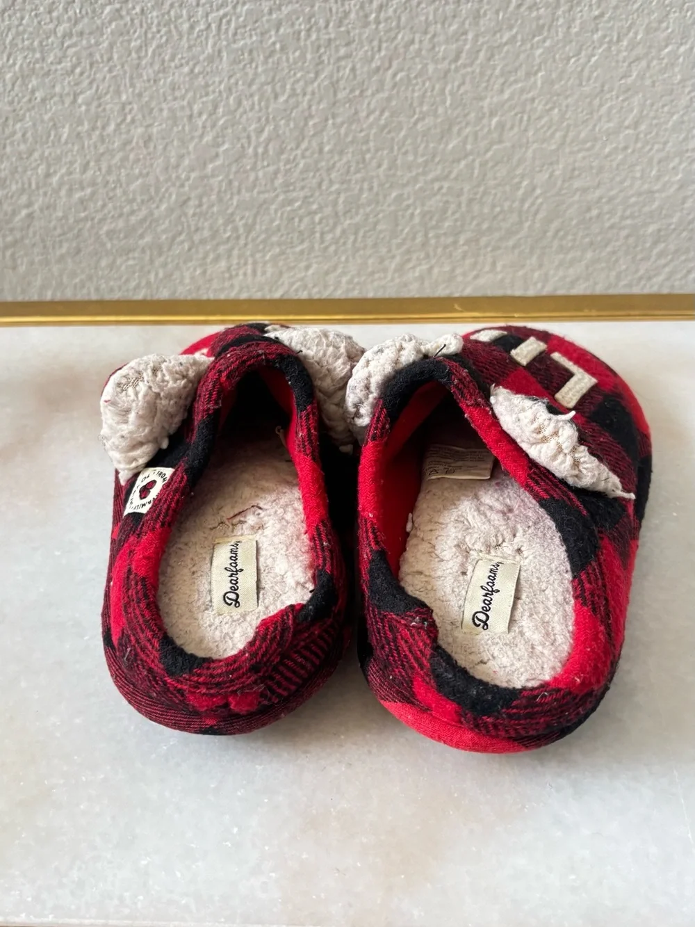 dearfoams soft plaid